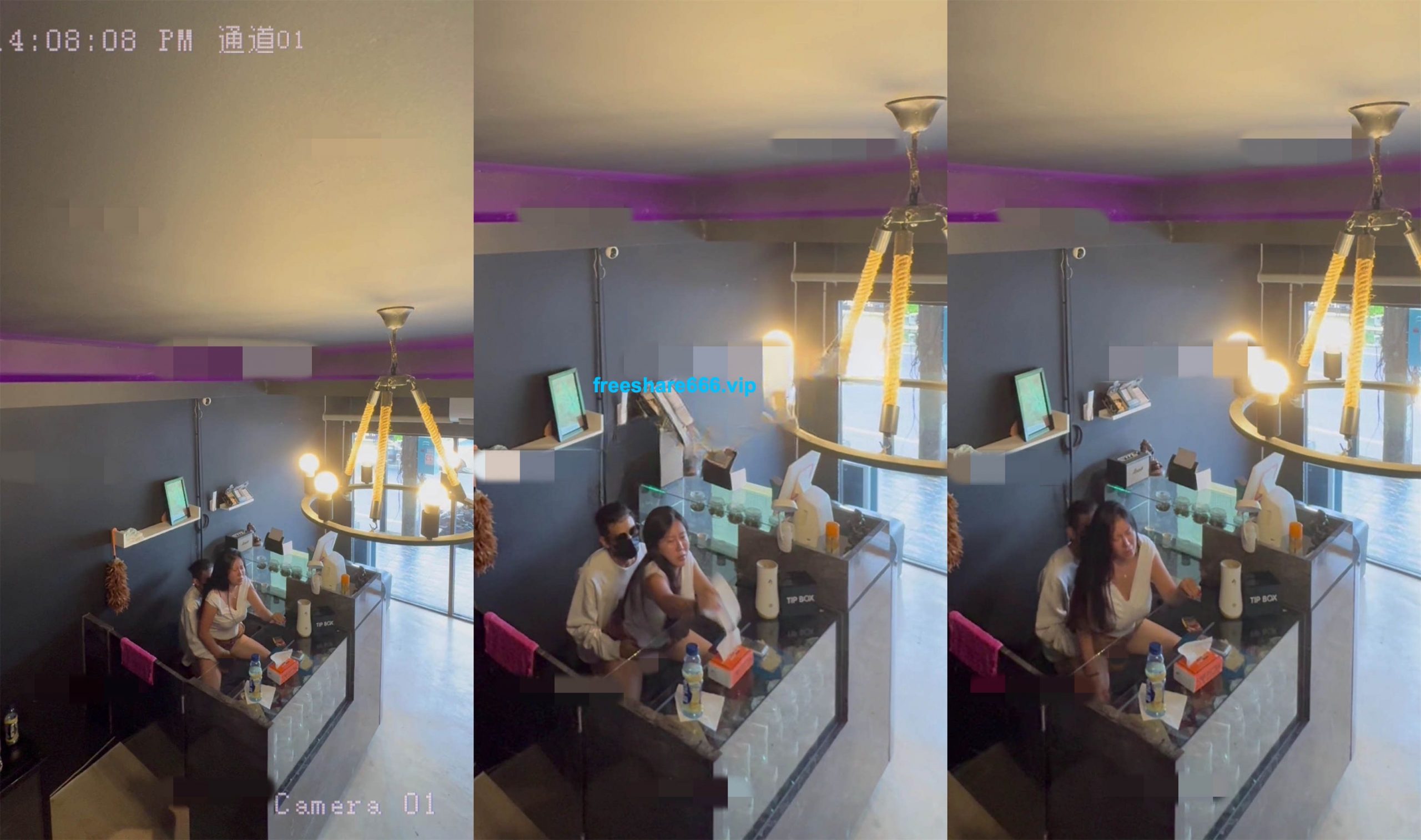 抖音巨乳李雅 监控偷拍和店老板柜台做爱700M