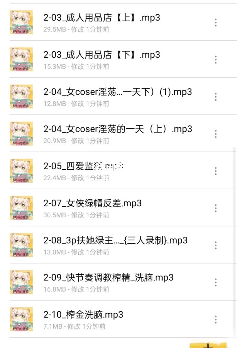 ASMR媚黑音声竹曦+陈璐音频合集1.63G
